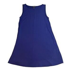 EILEEN FISHER Tank Top Dress Sleeveless size PP 2P 4P Royal Blue Summer Vacation